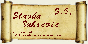 Slavka Vukšević vizit kartica